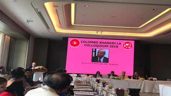 President BIPSS Maj Gen Muniruzzaman (Retd) was invited to speak at the Shangri La Colloquium 2018 in Colombo. 1