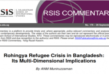 Rohingya Refugee Crisis in Bangladesh:Its Multi-Dimensional Implications 26