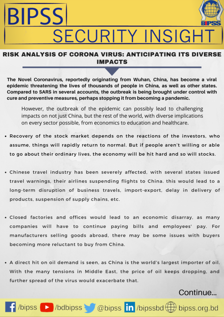 RISK ANALYSIS OF CORONA VIRUS: ANTICIPATING ITS DIVERSE IMPACTS 5