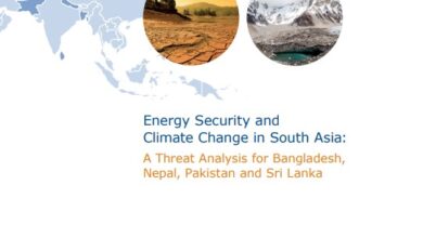 Energy Security and Climate Change in South Asia: A Threat Analysis for Bangladesh, Nepal, Pakistan and Sri Lanka