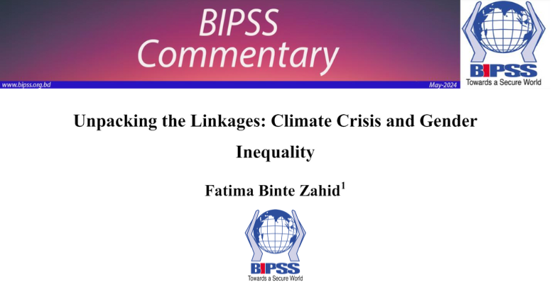 Unpacking the Linkages Climate Crisis and Gender Inequality