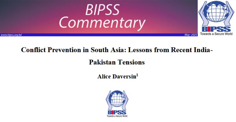 Conflict Prevention in South Asia Lessons from Recent India- Pakistan Tensions
