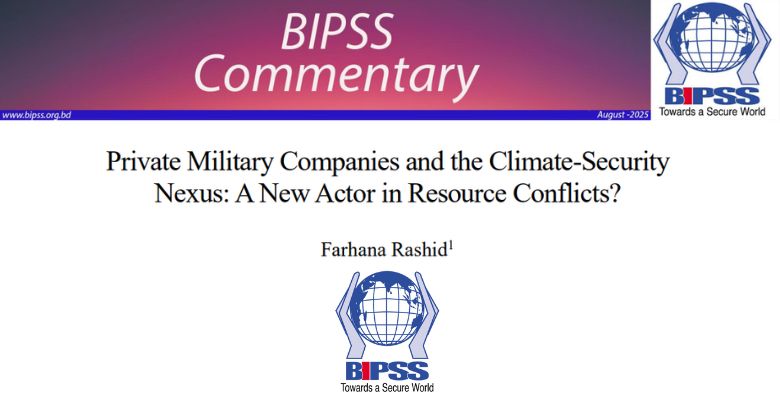 Private Military Companies and the Climate-Security Nexus: A New Actor in Resource Conflicts?